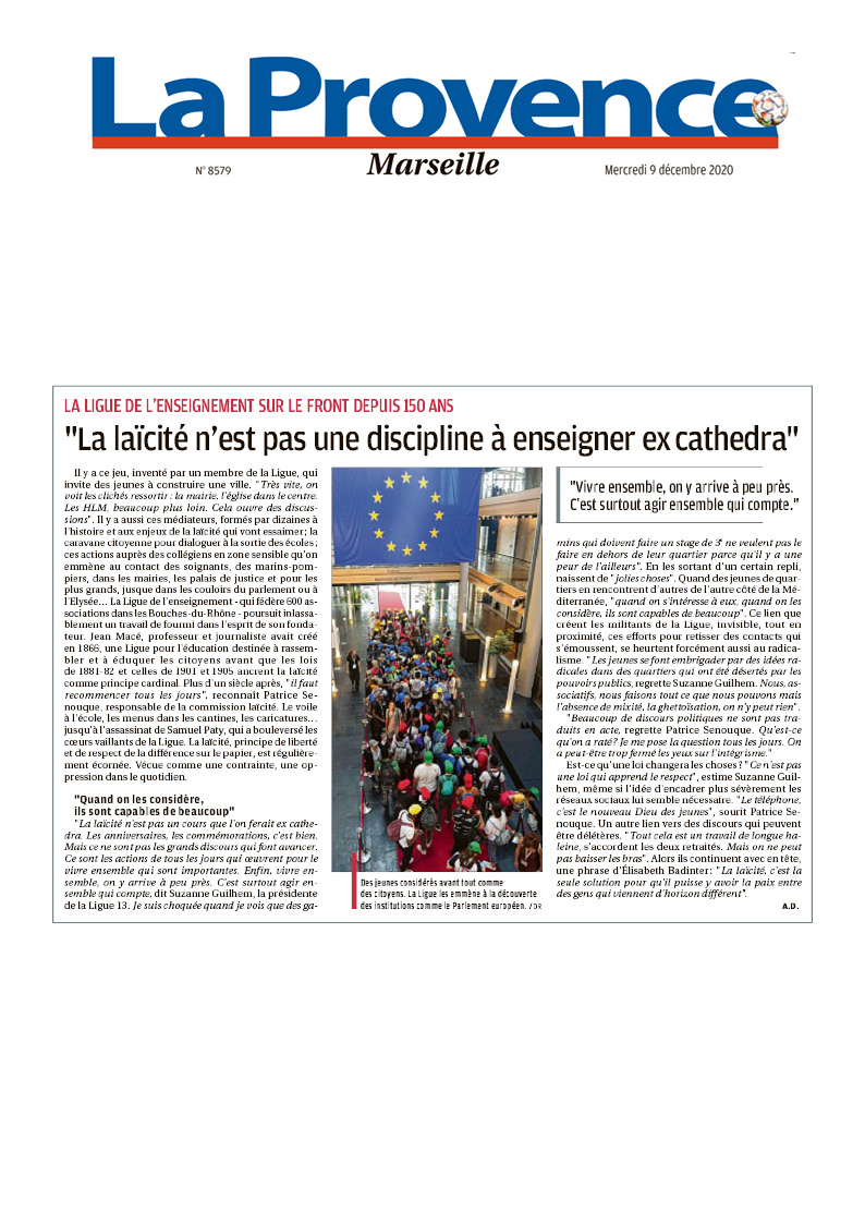 La laïcité nest pas une discipline à enseigner excathedra