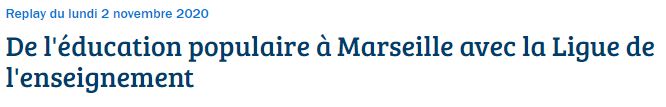 De léducation populaire à Marseille
