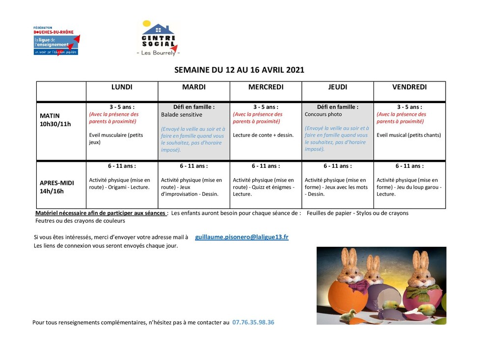 planning vacances de Pâques page 001